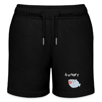 haifisch hungry - Kinder Organic Joggingshorts Mini Bolter von Stanley/Stella - Schwarz - Vorne