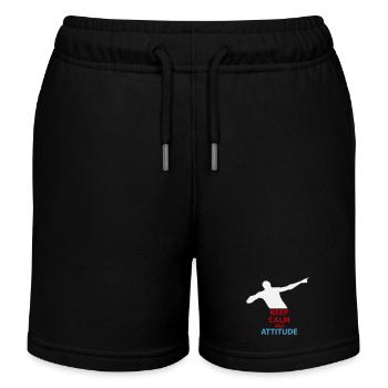 Calm and Attitude Silhouette - Kids Organic Sweat Shorts by Stanley/Stella - black - Front