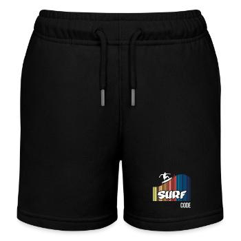 Surf Code (dark) - Kids Organic Sweat Shorts by Stanley/Stella - black - Front
