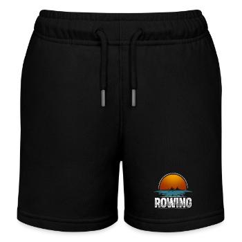 Rudern Ruderer Ruderboot Vintage - Kinder Organic Joggingshorts Mini Bolter von Stanley/Stella - Schwarz - Vorne