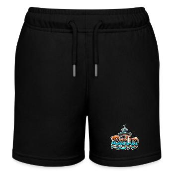 Lettrage Graffiti Berlin - Short de jogging enfant bio Stanley/Stella - noir - Devant