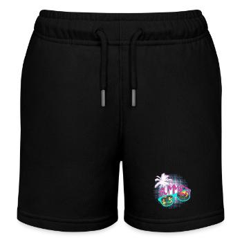 Lunettes de soleil Palm Summer Party menthe rose - Short de jogging enfant bio Stanley/Stella - noir - Devant