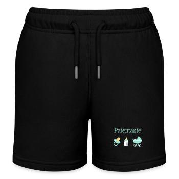 Patentante Taufe Geburt Junge - Kinder Organic Joggingshorts Mini Bolter von Stanley/Stella - Schwarz - Vorne