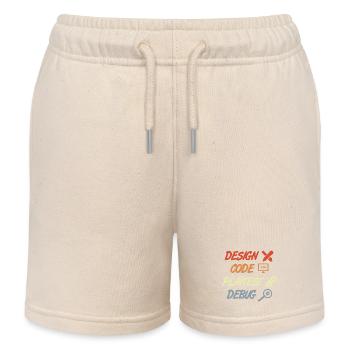 Game Development Process - Kids Organic Sweat Shorts by Stanley/Stella - soft Ecru - Front