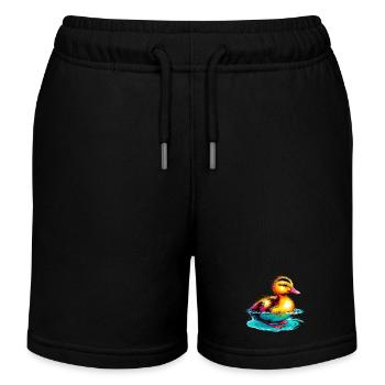 Entenküken Ente Ente - Kinder Organic Joggingshorts Mini Bolter von Stanley/Stella - Schwarz - Vorne
