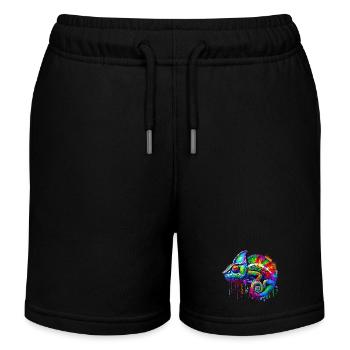 Chamäleon - Kinder Organic Joggingshorts Mini Bolter von Stanley/Stella - Schwarz - Vorne