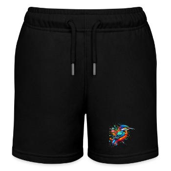 Kingfisher - Kids Organic Sweat Shorts by Stanley/Stella - black - Front