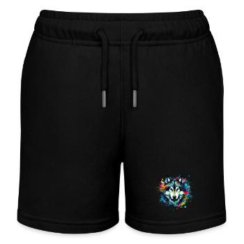 Wolf - Kinder Organic Joggingshorts Mini Bolter von Stanley/Stella - Schwarz - Vorne