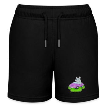 Hund Auto - Kinder Organic Joggingshorts Mini Bolter von Stanley/Stella - Schwarz - Vorne