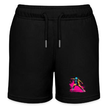 90er Jahre Breakdancer - Kinder Organic Joggingshorts Mini Bolter von Stanley/Stella - Schwarz - Vorne