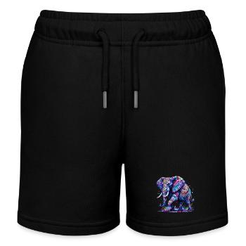 Elefant - Kinder Organic Joggingshorts Mini Bolter von Stanley/Stella - Schwarz - Vorne