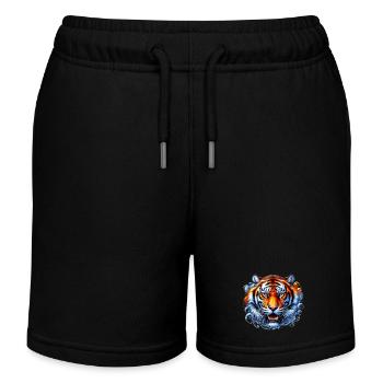 Tiger - Kinder Organic Joggingshorts Mini Bolter von Stanley/Stella - Schwarz - Vorne