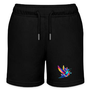 Kolibri - Kinder Organic Joggingshorts Mini Bolter von Stanley/Stella - Schwarz - Vorne