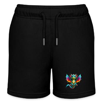 Dragon - Kids Organic Sweat Shorts by Stanley/Stella - black - Front