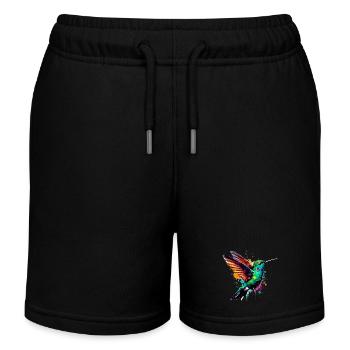 Kolibri - Kinder Organic Joggingshorts Mini Bolter von Stanley/Stella - Schwarz - Vorne