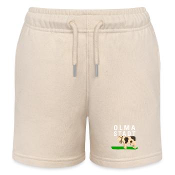 OLMA STADT 2 mit Kuh - Kinder Organic Joggingshorts Mini Bolter von Stanley/Stella - Natur - Vorne