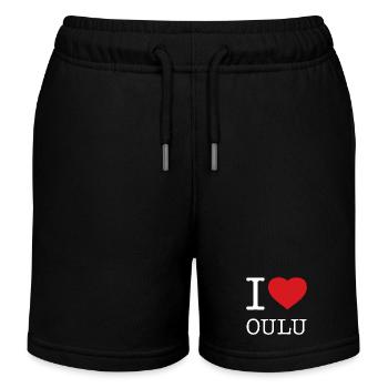 J'AIME OULO - Short de jogging enfant bio Stanley/Stella - noir - Devant