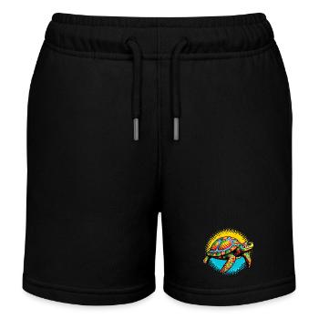 Schildkröte - Kinder Organic Joggingshorts Mini Bolter von Stanley/Stella - Schwarz - Vorne