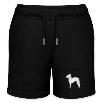 Bedlington Terrier - Kids Organic Sweat Shorts by Stanley/Stella - black - Front