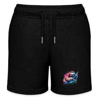 Faultier - Kinder Organic Joggingshorts Mini Bolter von Stanley/Stella - Schwarz - Vorne