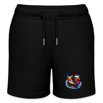 Mandarinente - Kinder Organic Joggingshorts Mini Bolter von Stanley/Stella - Schwarz - Vorne