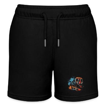 Chemin de fer - Short de jogging enfant bio Stanley/Stella - noir - Devant