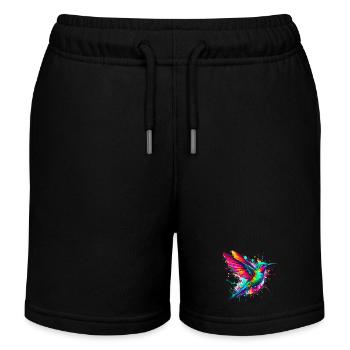 Hummingbird - Kids Organic Sweat Shorts by Stanley/Stella - black - Front