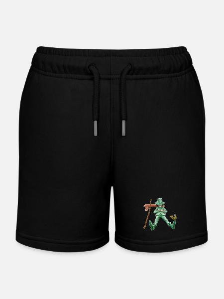 Une sieste pour le vagabond vert "GreenVagrant" - Short de jogging enfant bio Stanley/Stella - noir