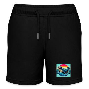 Siegel - Kinder Organic Joggingshorts Mini Bolter von Stanley/Stella - Schwarz - Vorne