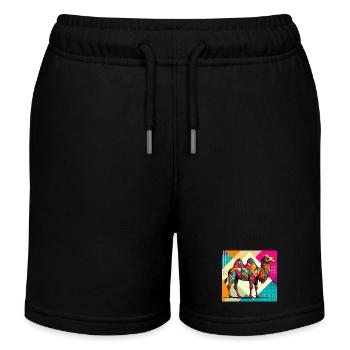 Kamel - Kinder Organic Joggingshorts Mini Bolter von Stanley/Stella - Schwarz - Vorne
