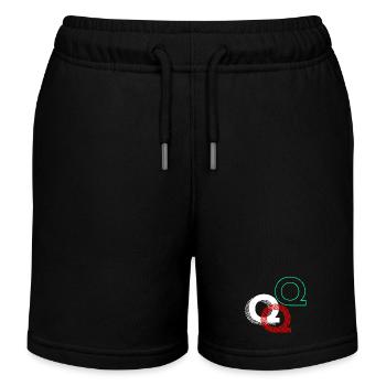 Letter Q Gift - Kids Organic Sweat Shorts by Stanley/Stella - black - Front