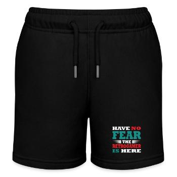 Have no Fear the Retrogamer is here Outfit - Kids Organic Sweat Shorts by Stanley/Stella - black - Front
