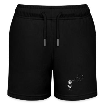 Löwenzahn Samen Silhouette - Kinder Organic Joggingshorts Mini Bolter von Stanley/Stella - Schwarz - Vorne