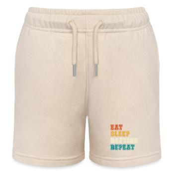 Essen Schlafen Rafting Wiederholen - Kinder Organic Joggingshorts Mini Bolter von Stanley/Stella - Natur - Vorne