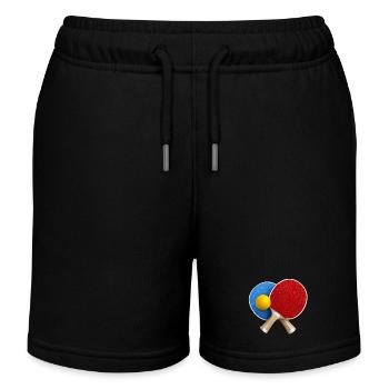 Tischtennis RotBlau Duo - Kinder Organic Joggingshorts Mini Bolter von Stanley/Stella - Schwarz - Vorne