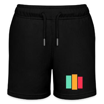 Palette néon Tri Block - Short de jogging enfant bio Stanley/Stella - noir - Devant