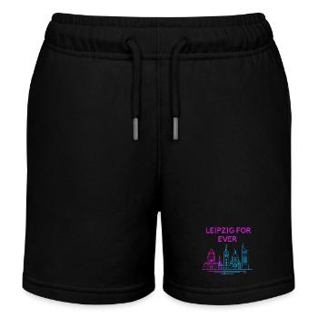 Leipzig Forever Neon Skyline - Kids Organic Sweat Shorts by Stanley/Stella - black - Front