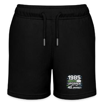 1985 Upgrade Läuft Seit 40 Jahren - Kinder Organic Joggingshorts Mini Bolter von Stanley/Stella - Schwarz - Vorne