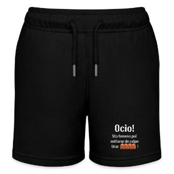 Frase spiritosa in veneto - Short de jogging enfant bio Stanley/Stella - noir - Devant