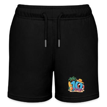 10. Geburtstagsurlaub 10 Jahre - Kinder Organic Joggingshorts Mini Bolter von Stanley/Stella - Schwarz - Vorne