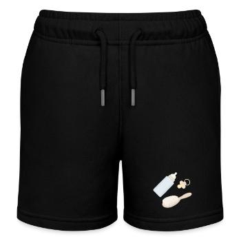 Baby Pflege Essentials - Kinder Organic Joggingshorts Mini Bolter von Stanley/Stella - Schwarz - Vorne