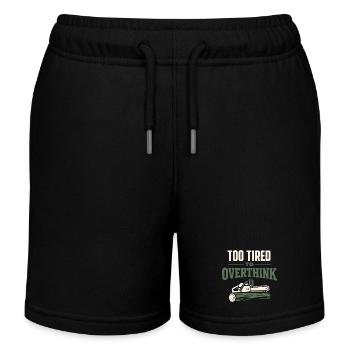 lumberjack therapy, logger therapy humor, - Kids Organic Sweat Shorts by Stanley/Stella - black - Front