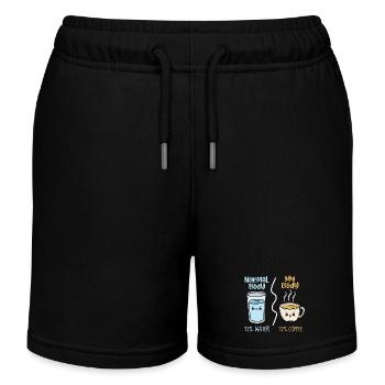 Coffee vs water 72% - Kids Organic Sweat Shorts by Stanley/Stella - black - Front
