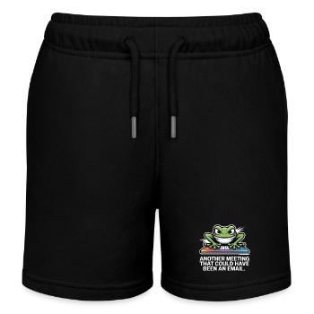 Frosch Tastatur Meme – Meeting statt E-Mail - Kinder Organic Joggingshorts Mini Bolter von Stanley/Stella - Schwarz - Vorne
