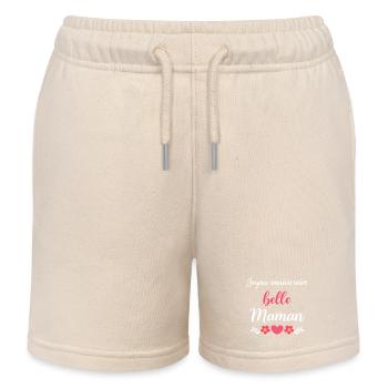 Joyeux anniversaire Belle Maman - Short de jogging enfant bio Stanley/Stella - écru doux - Devant