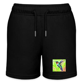 Kolibri - Kinder Organic Joggingshorts Mini Bolter von Stanley/Stella - Schwarz - Vorne