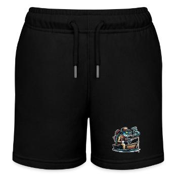 Schweden Angeln Fisch  - Kinder Organic Joggingshorts Mini Bolter von Stanley/Stella - Schwarz - Vorne