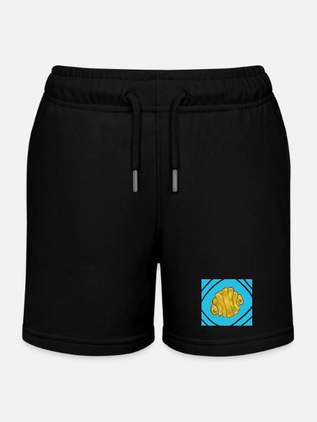 Franzbrötchen - Kinder Organic Joggingshorts Mini Bolter von Stanley/Stella - Schwarz