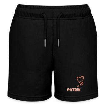 Name Patrik - Kinder Organic Joggingshorts Mini Bolter von Stanley/Stella - Schwarz - Vorne