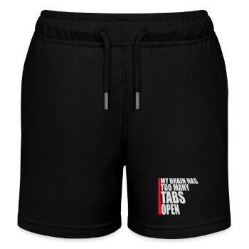 My Brain Has Too Many Tabs Open Lustig Grübeln - Kinder Organic Joggingshorts Mini Bolter von Stanley/Stella - Schwarz - Vorne